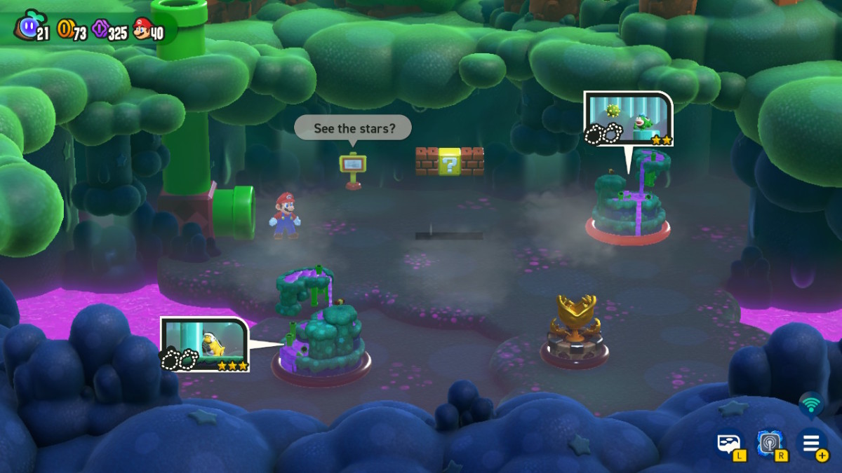 Underworld area in Super Mario Bros. Wonder's World 1.